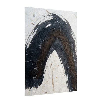 Moody Ink Brushstroke Canvas Art - Moody Minimal Dark Japandi