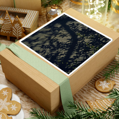 Dark Japandi Shadow Play in Dappled | Moody Minimal Sticker
