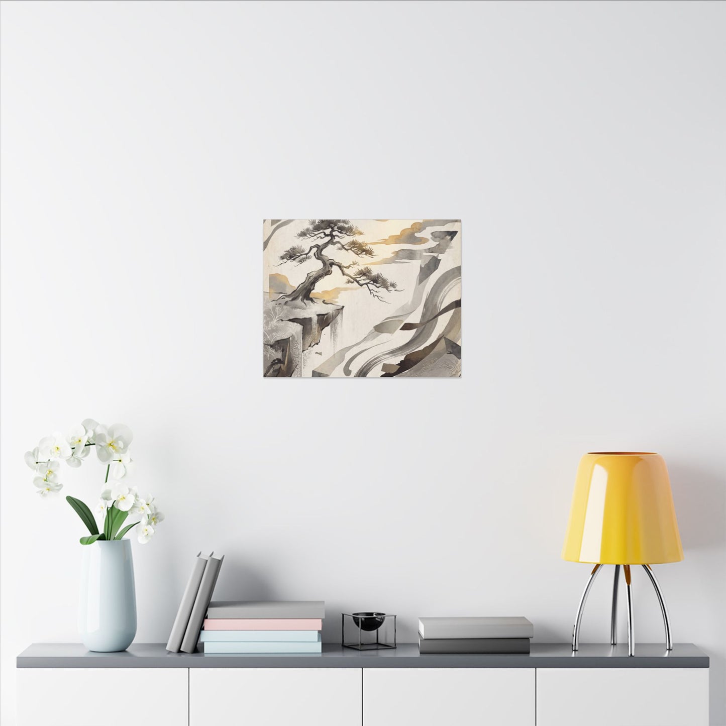 Golden Hour Pine Tree Canvas Art - Japandi Seijaku