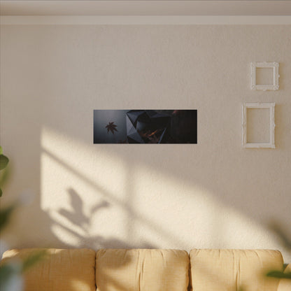Dark Japandi Paper Fold in Dawn | Shadow Zen Canvas Art