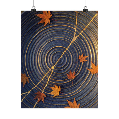 Datsuzoku Water Ripple Wall Art Print - Kintsugi Gold Repair Art Print