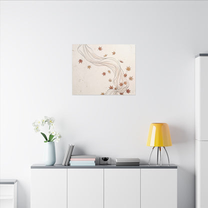 Japandi Silk Drape in Dawn | Minimal Line Canvas Art