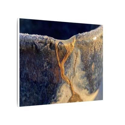 Winter Ceramic Bowl Gold Vein Canvas Art | Healing Decor
