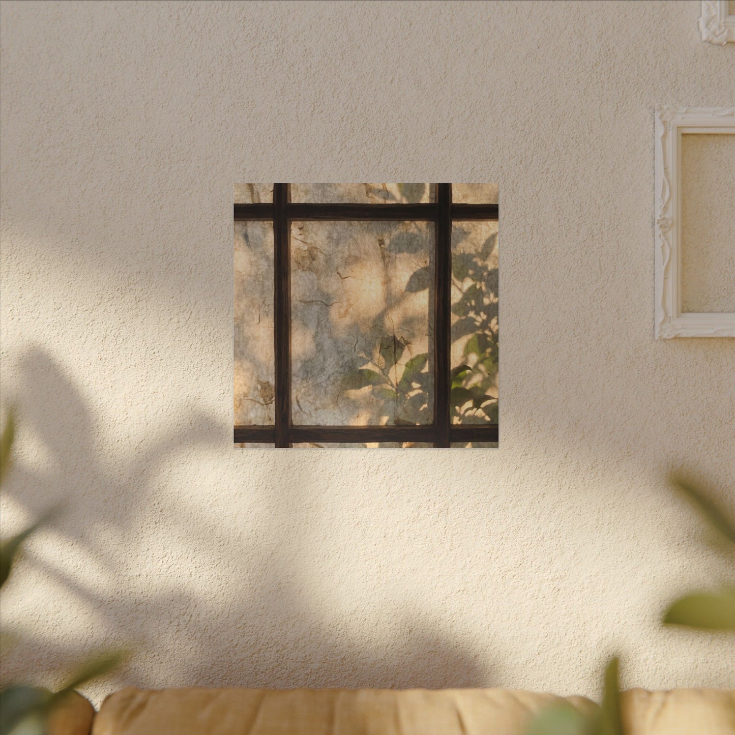 Golden Hour Shoji Screen Canvas Art - Japandi Mono No Aware