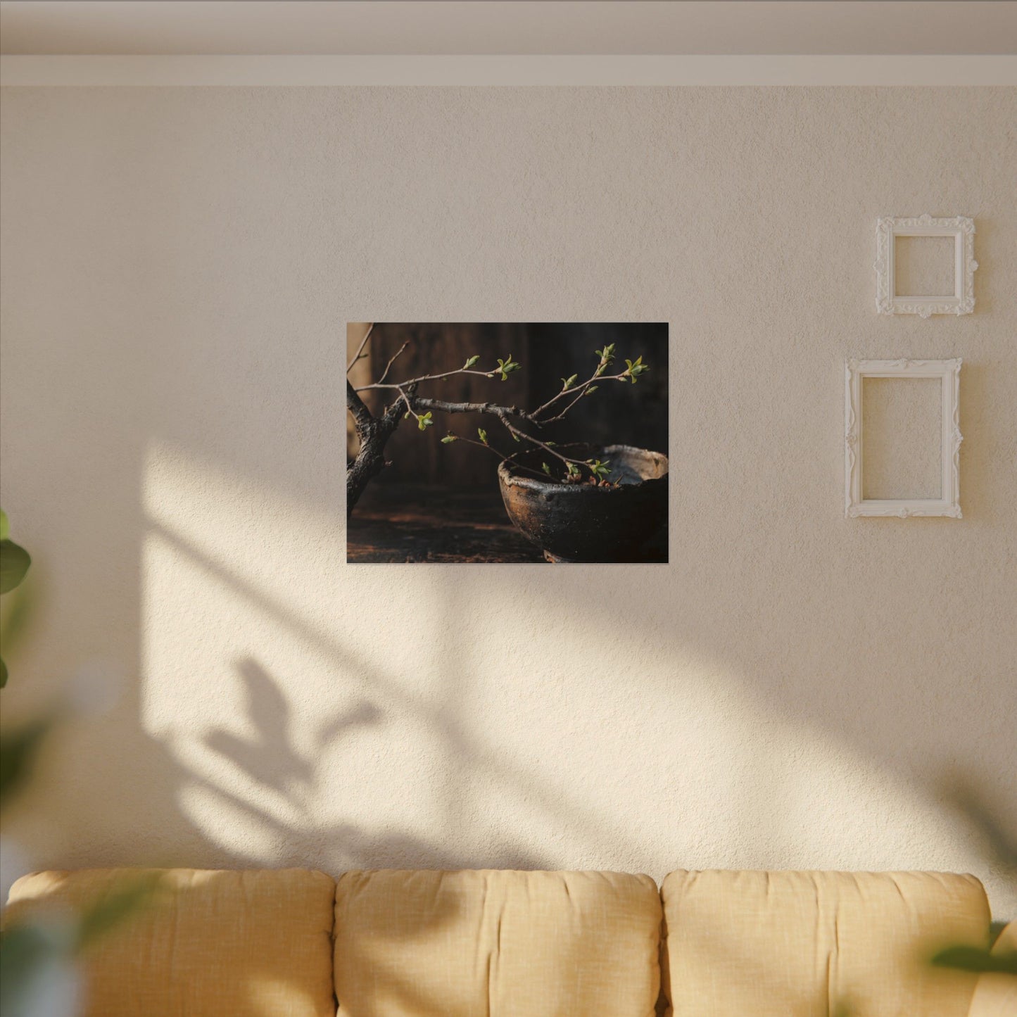Spring Ceramic Bowl Moody Minimal Canvas Art | Atmospheric Decor Art Print