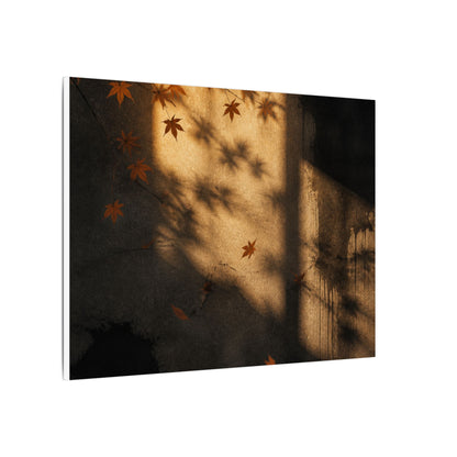 Shadow Play Canvas Art | Autumn Dark Japandi Charcoal Ink Art