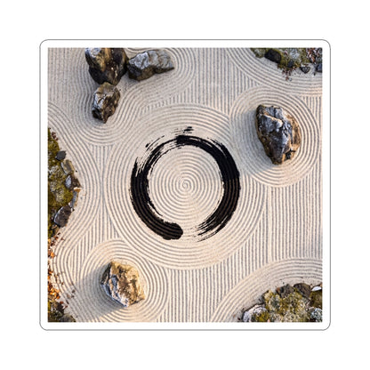 Rock Garden Enso Sticker | Calm Zen Art