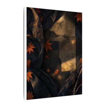Autumn Silk Drape Shadow Zen Canvas Art | Bold Decor