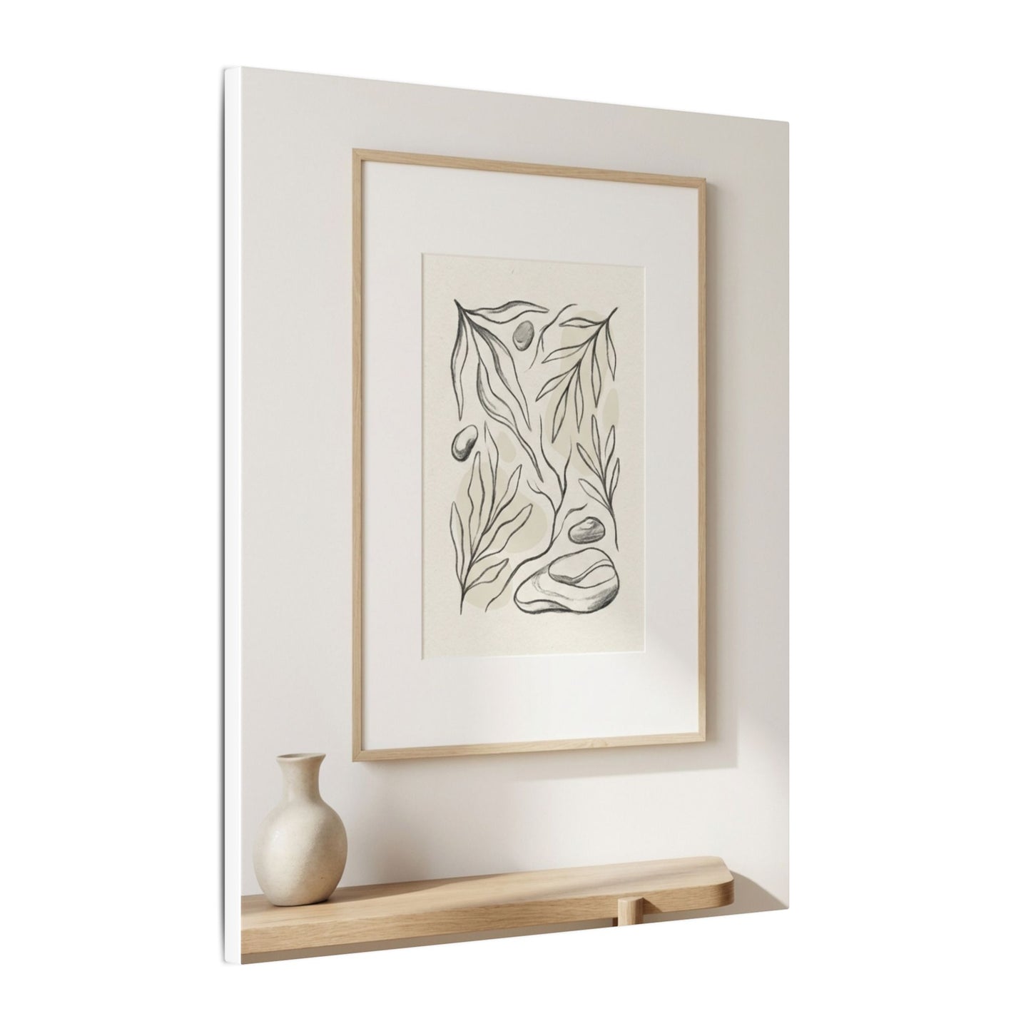 Japandi Charcoal Canvas Art