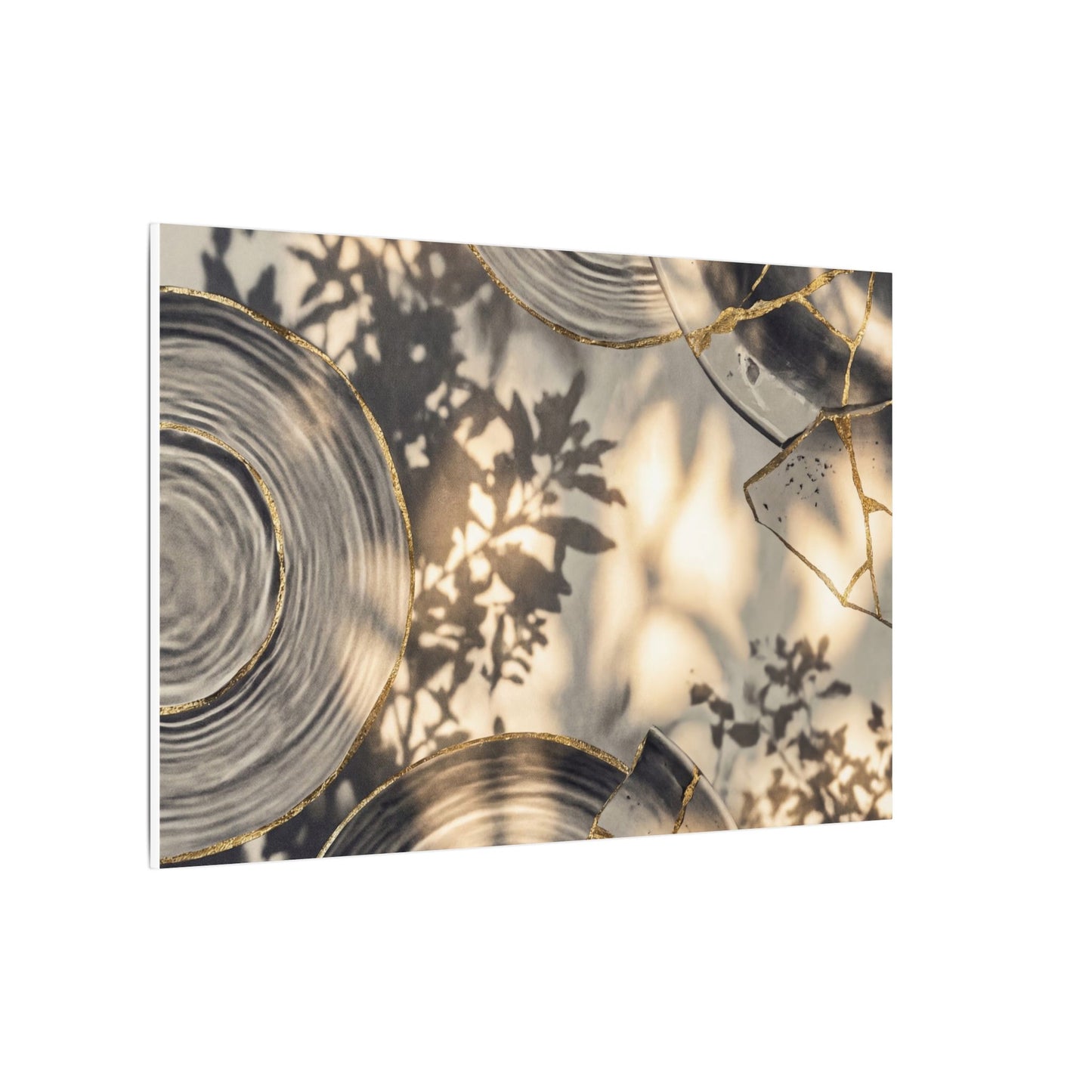 Healing Water Ripple Canvas Art - Gold Vein Kintsugi