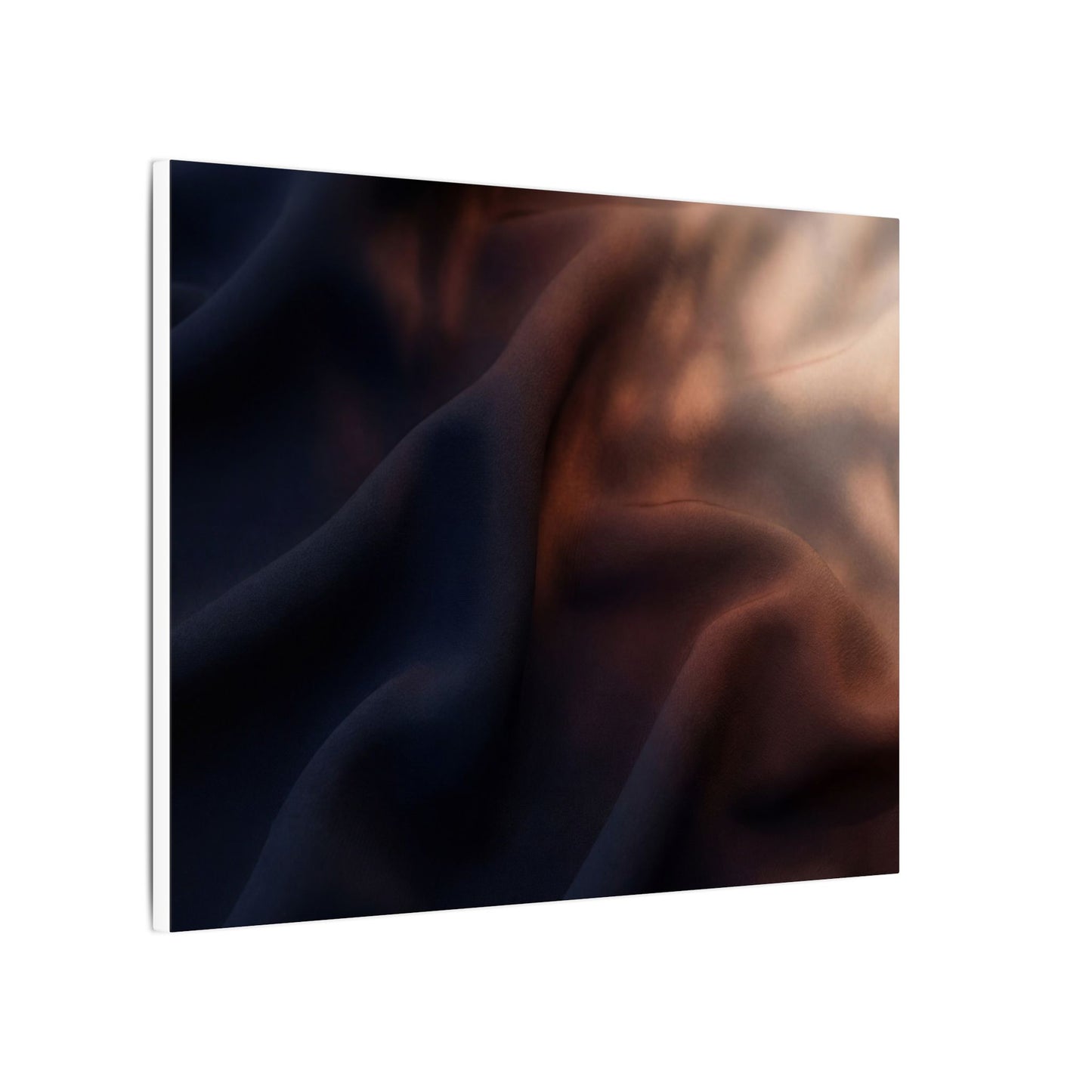 Dark Japandi Silk Drape in Dawn | Shadow Zen Canvas Art