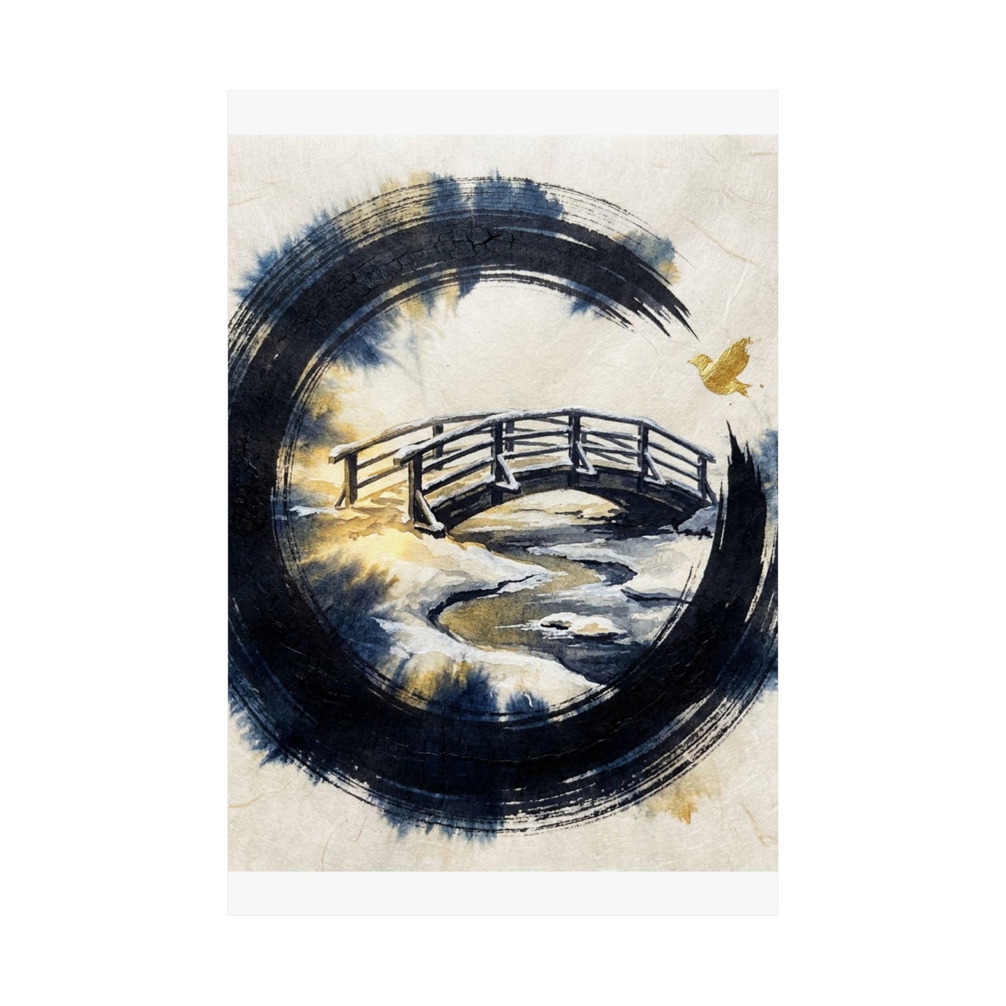 Datsuzoku Wooden Bridge Wall Art Print - Zen Enso