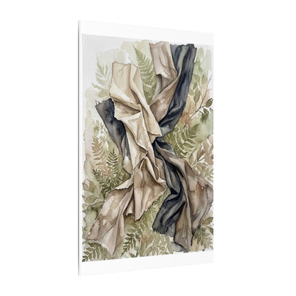 Silk Drape Summer Canvas Art | Japandi Cozy Design