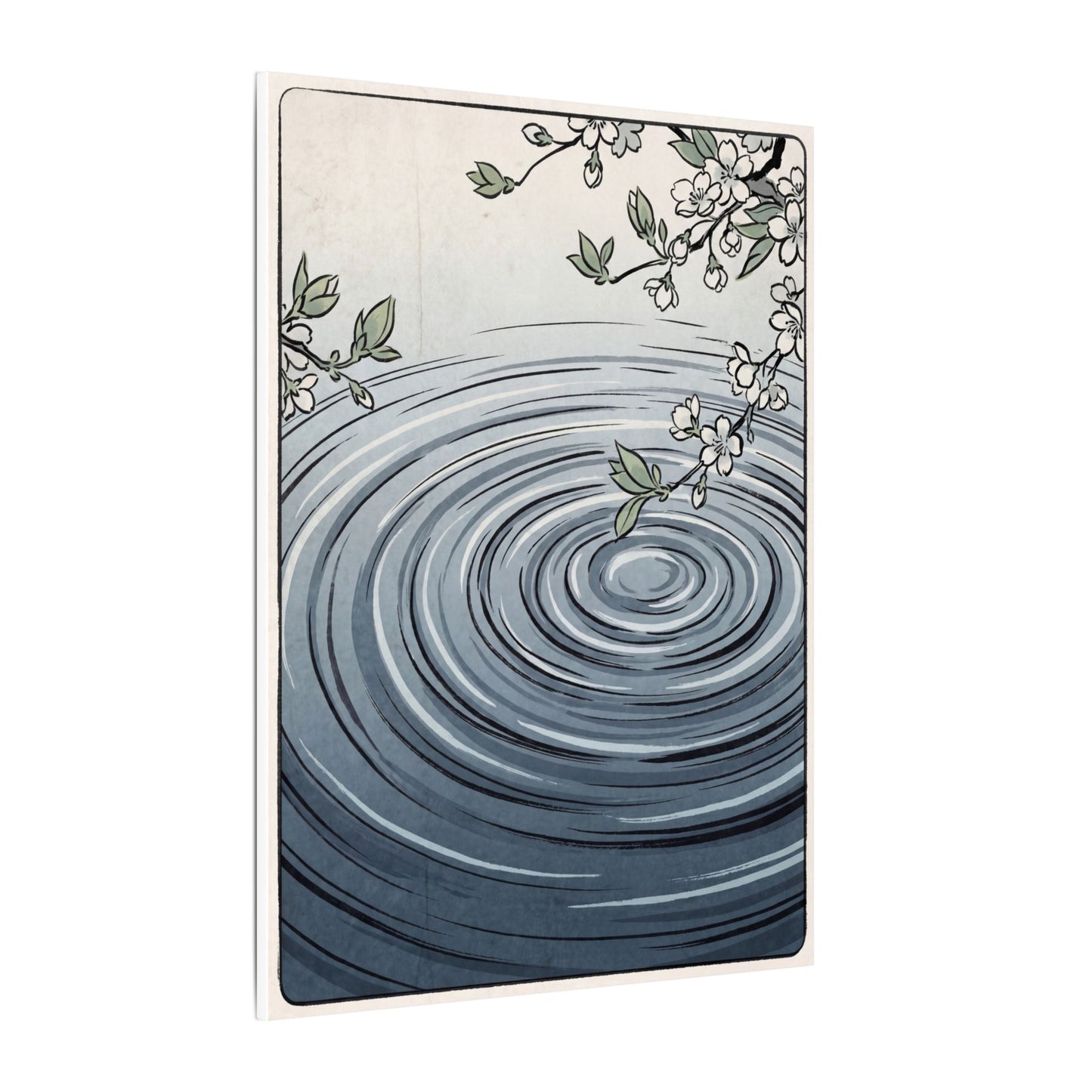 Calm Water Ripple Canvas Art - Ukiyo E Inspired Zen