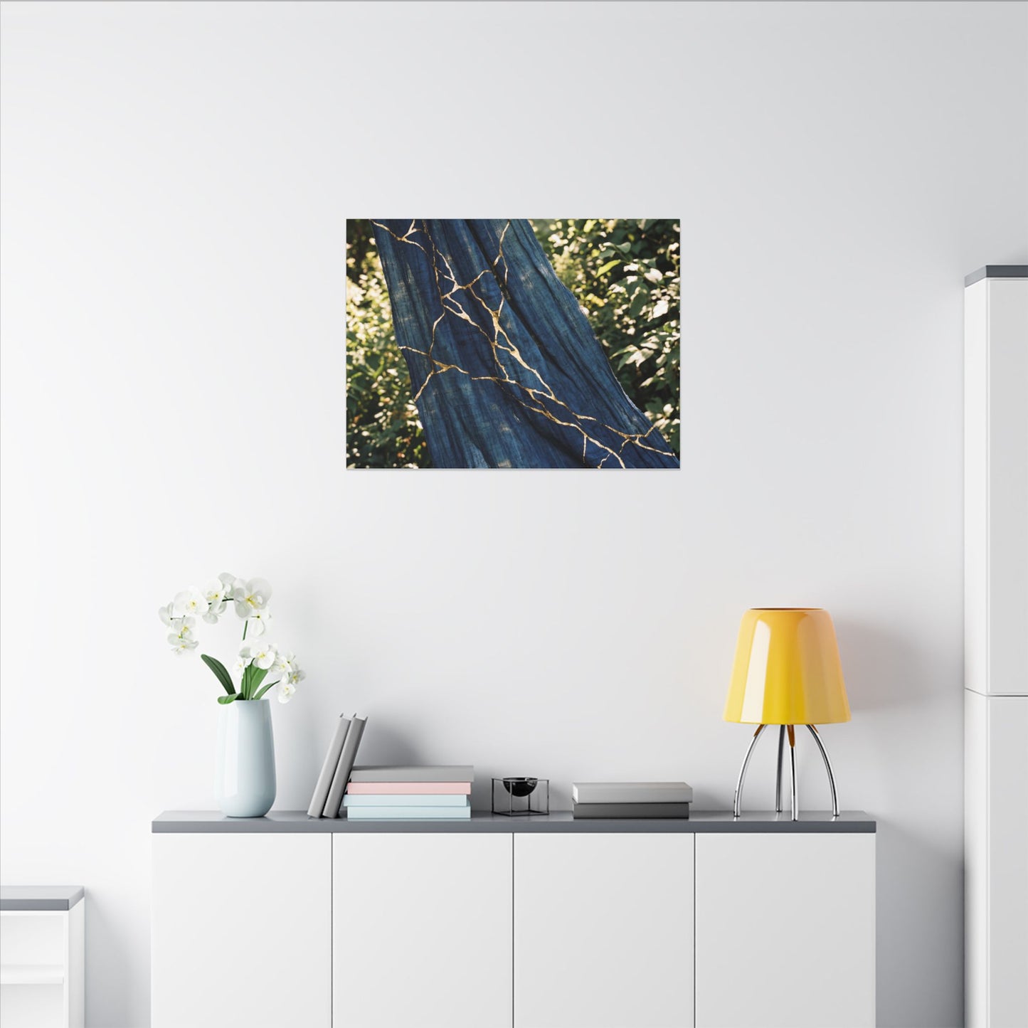 Resilient Silk Drape Canvas Art - Gold Repair Kintsugi
