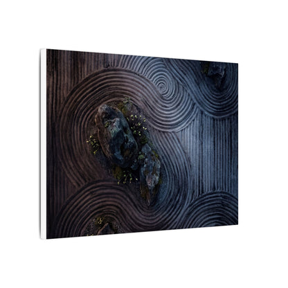 Spring Rock Garden Charcoal Ink Canvas Art | Bold Decor