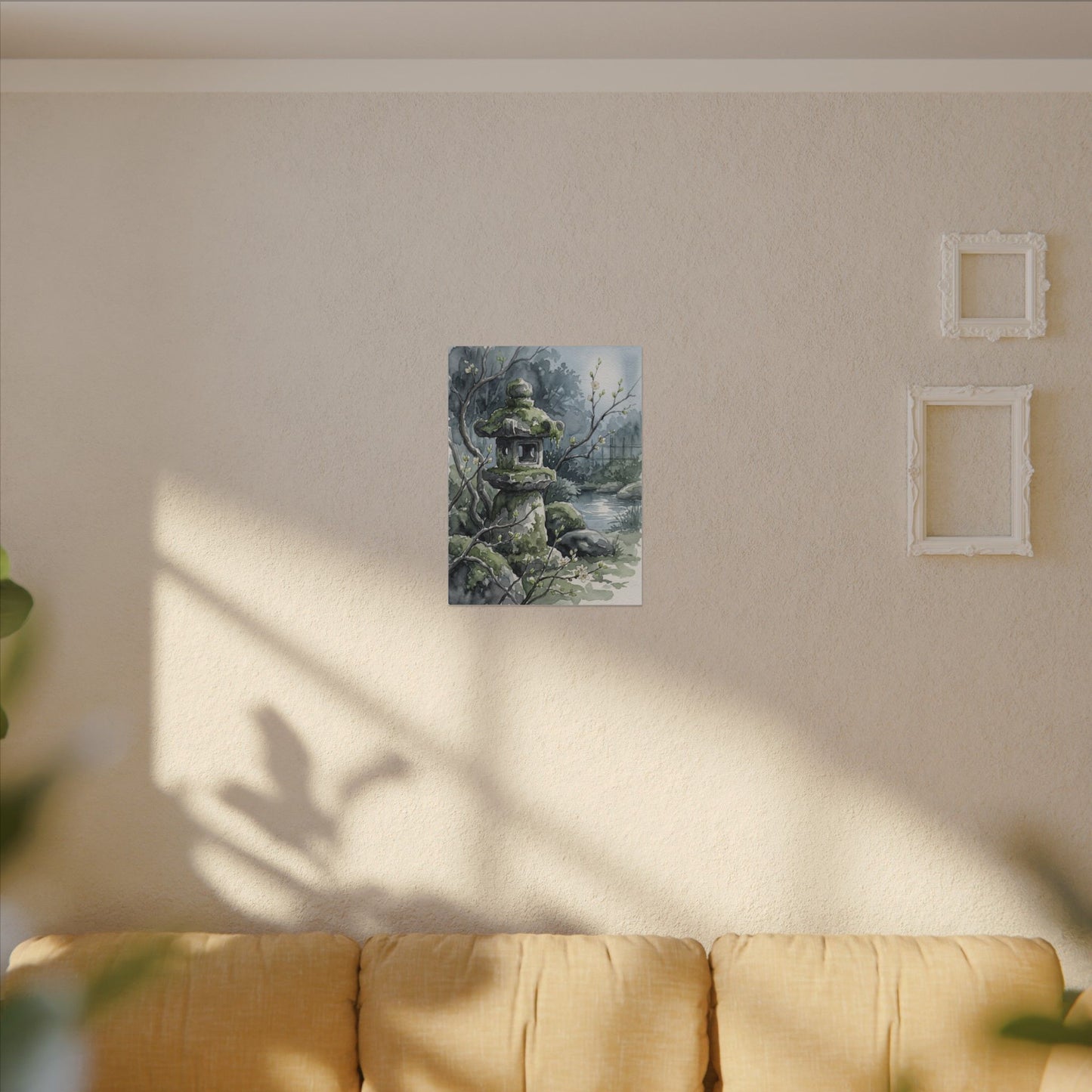 Moonlight Stone Lantern Canvas Art - Japandi Seijaku