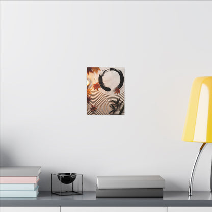 Tranquil Rock Garden Canvas Art - Enso Zen