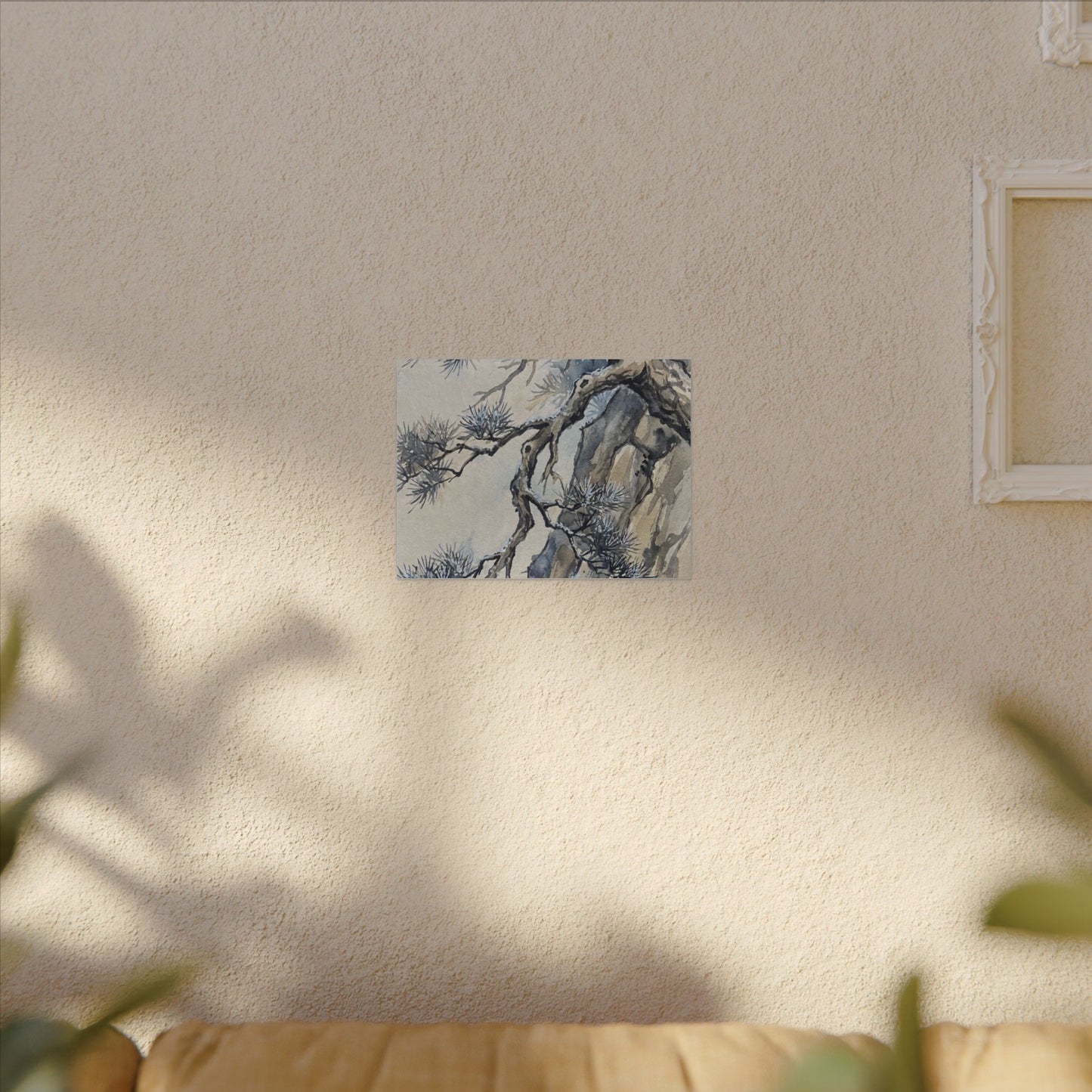 Moonlight Pine Tree Canvas Art - Japandi Seijaku