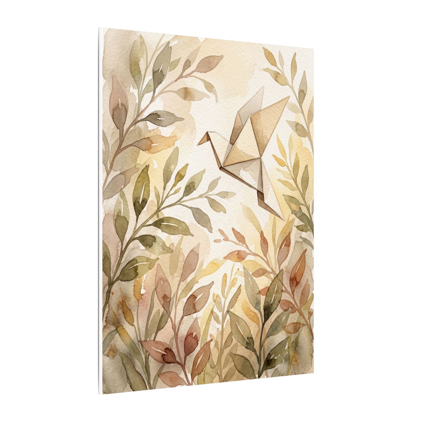 Fukinsei Paper Fold Canvas Art - Japandi Watercolor