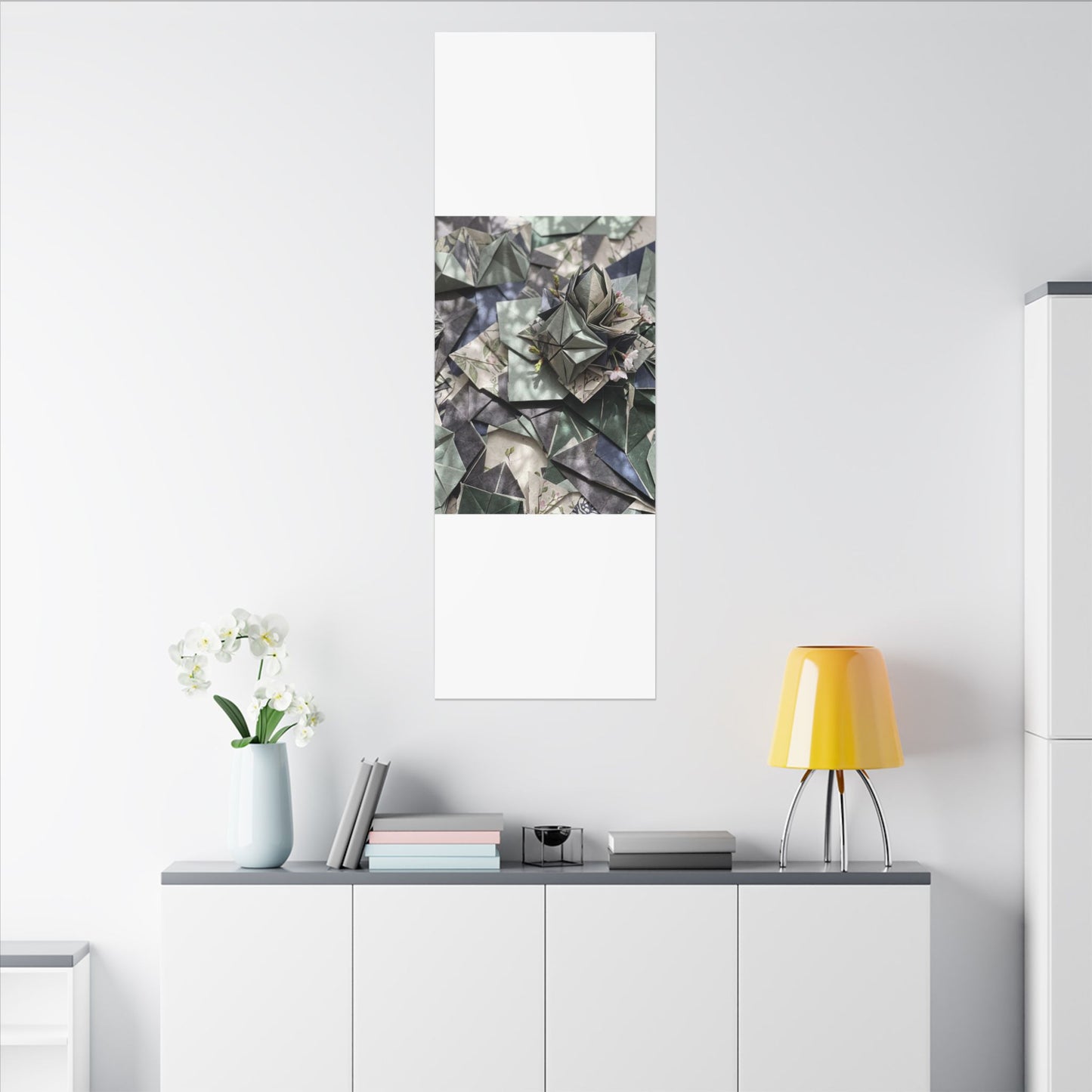 Shibui Paper Fold Canvas Art - Japandi Japanese Pattern