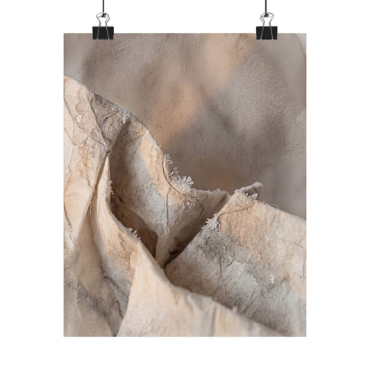Winter Paper Fold Watercolor Wall Art Print | Elegant Decor