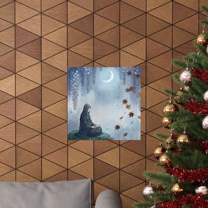 Wisteria Autumn Wall Art Print | Zen Contemplative Design