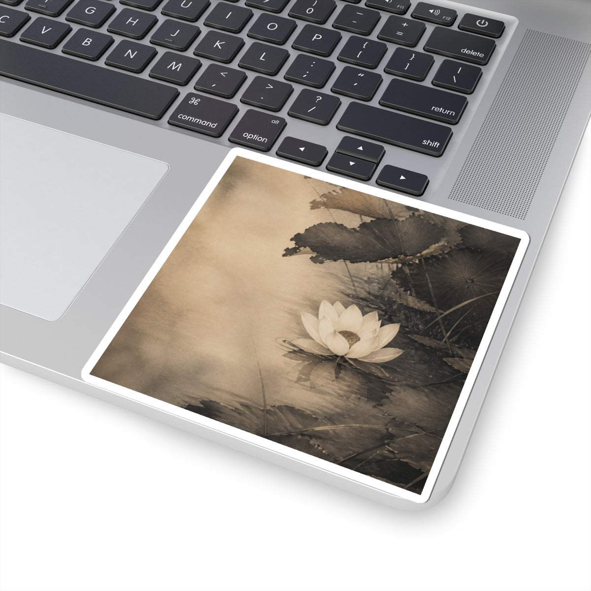 Ma Lotus Flower Sticker - Japandi Minimal Line