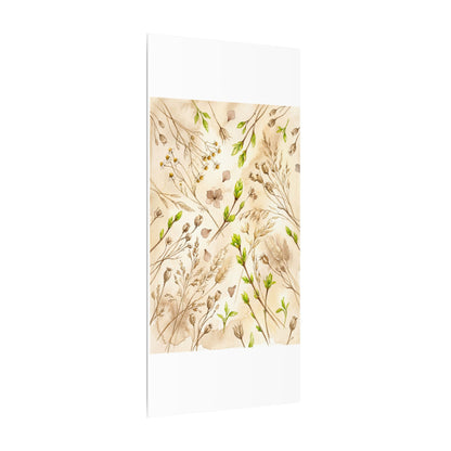 Spring Dried Flowers Watercolor Canvas Art | Earthy Decor