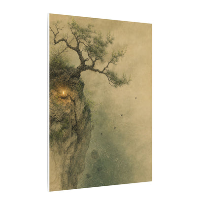 Spring Pine Tree Minimal Line Canvas Art | Earthy Decor