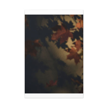 Shadow Play Canvas Art | Autumn Dark Japandi Moody Minimal Art