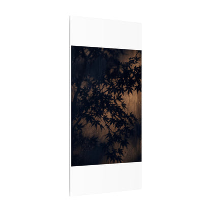 Shadow Play Autumn Canvas Art | Dark Japandi Atmospheric Design