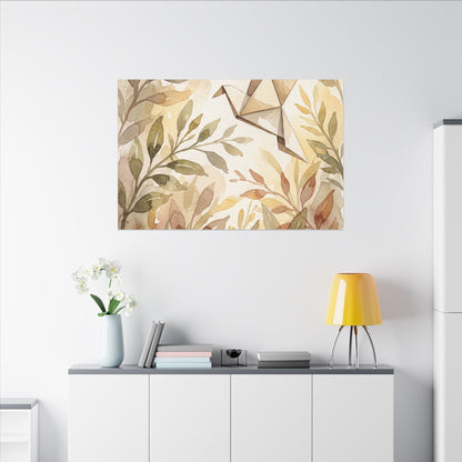 Fukinsei Paper Fold Canvas Art - Japandi Watercolor