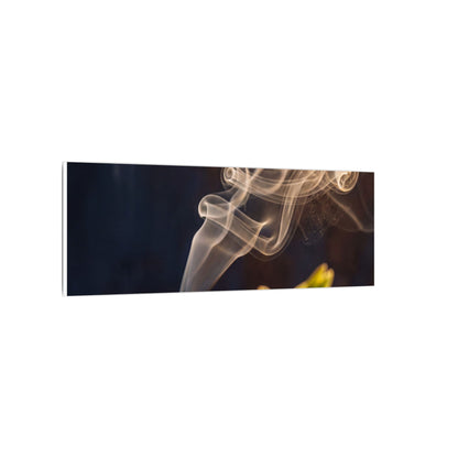 Incense Smoke Spring Canvas Art | Dark Japandi Atmospheric Design