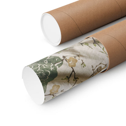 Silk Drape Japanese Pattern Wall Art Print | Neutral Japandi Art