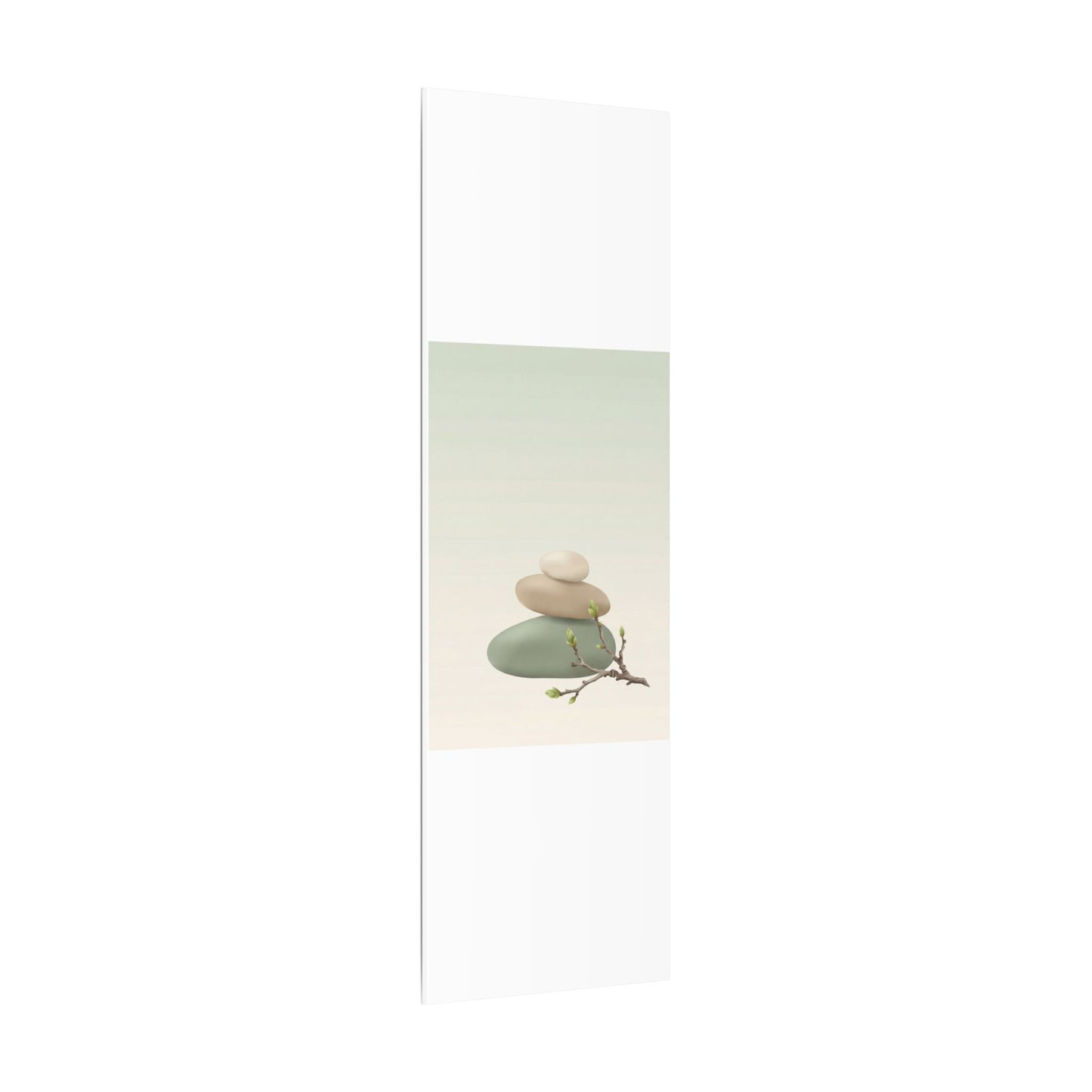 Dawn River Stones Canvas Art - Japandi Fukinsei