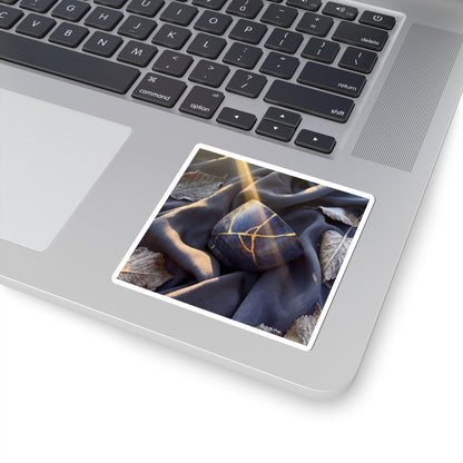 Silk Drape Gold Repair Sticker | Healing Kintsugi Art Art Print