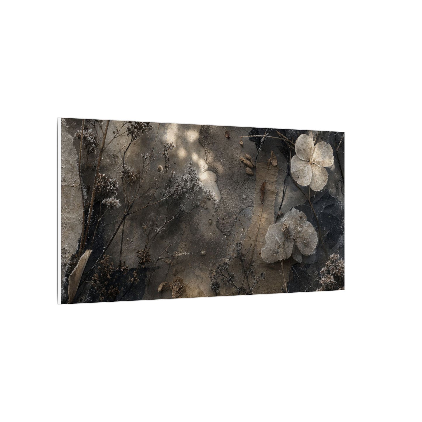 Winter Dried Flowers Texture Canvas Art | Elegant Decor