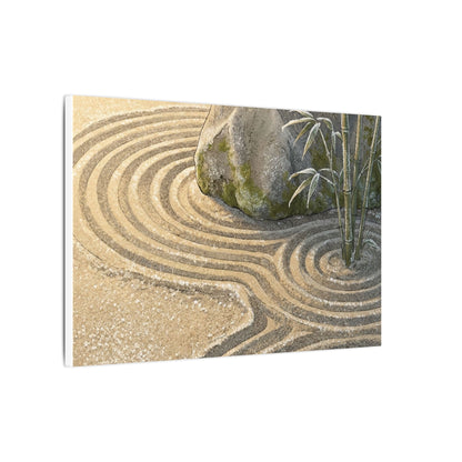 Rock Garden Winter Canvas Art | Zen Peaceful Design