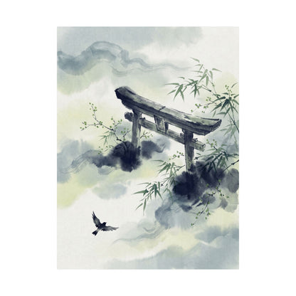 Torii Gate Spring Wall Art Print | Zen Peaceful Design