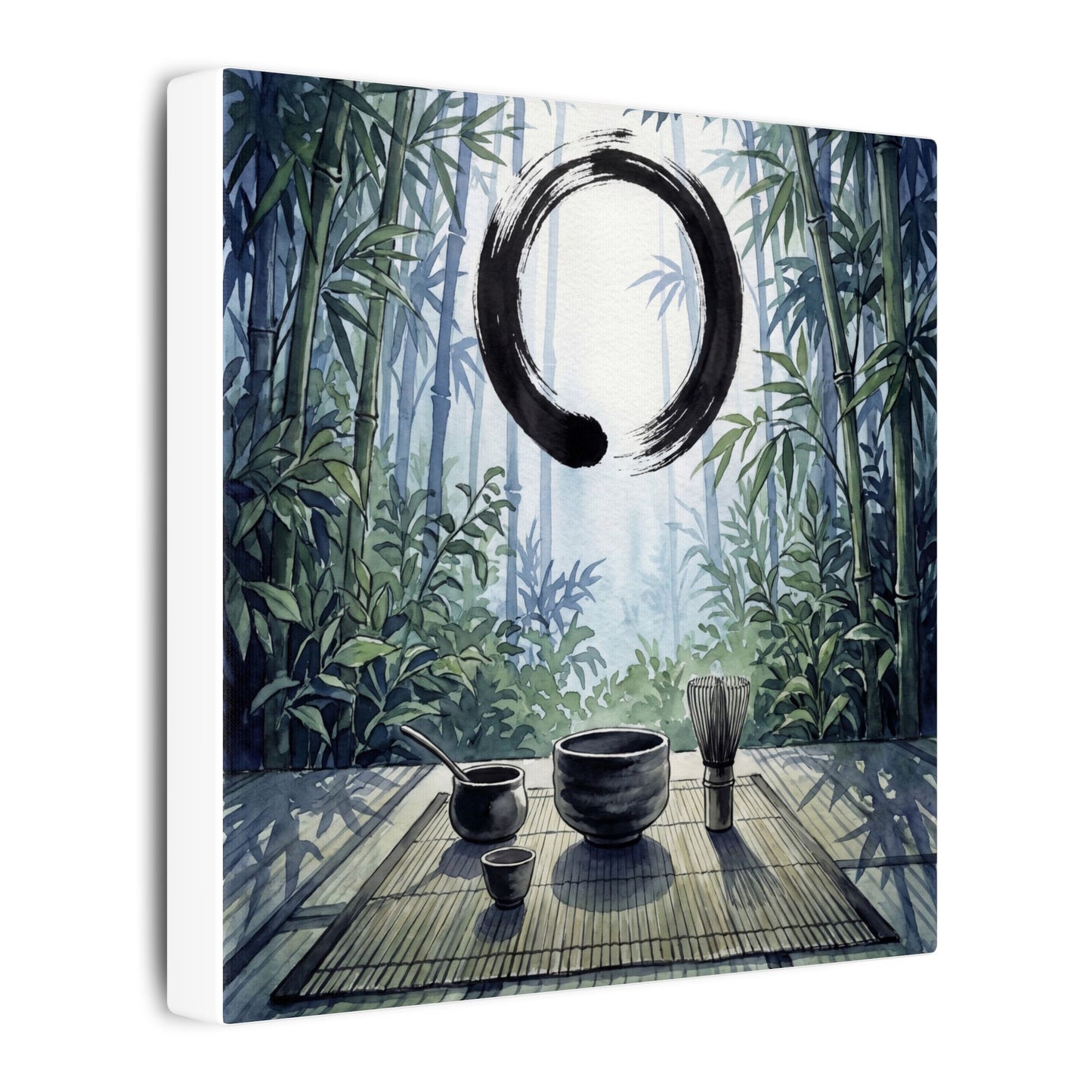 Seijaku Tea Ceremony Canvas Art - Zen Enso