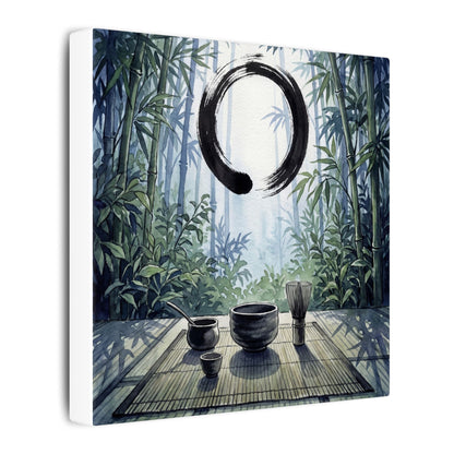 Seijaku Tea Ceremony Canvas Art - Zen Enso