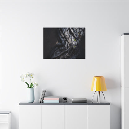 Seijaku Silk Drape Canvas Art - Dark Japandi Dark Texture
