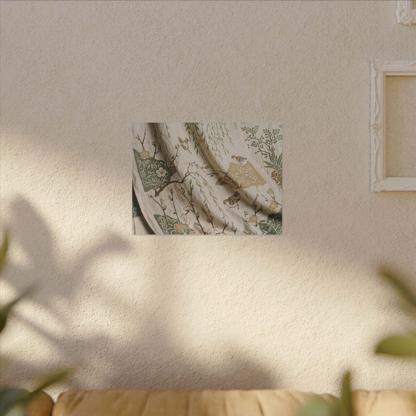Silk Drape Canvas Art | Spring Japandi Japanese Pattern Art