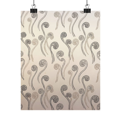 Fern Unfurling Wall Art Print | Summer Japandi Japanese Pattern Art