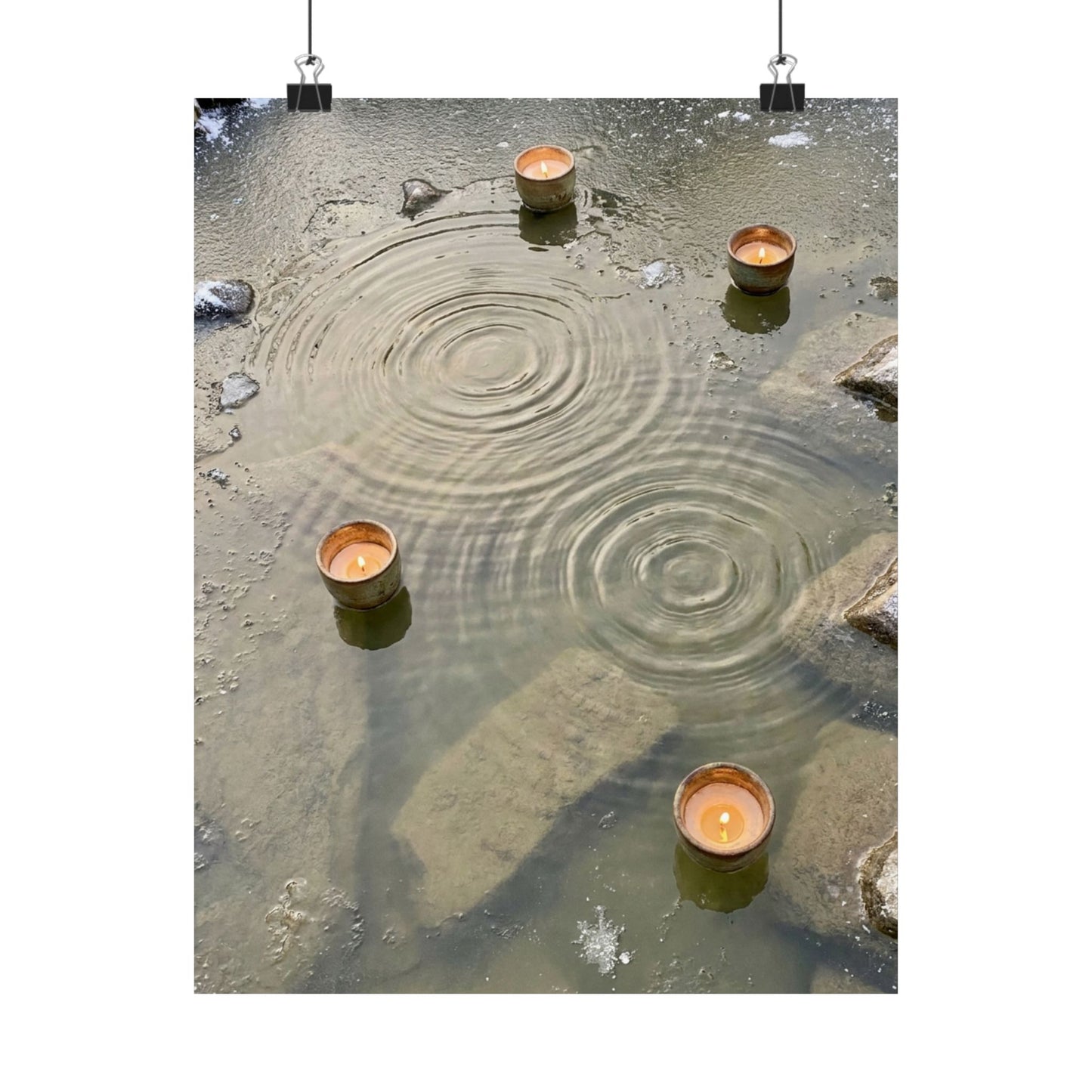 Fukinsei Water Ripple Wall Art Print - Japandi Japanese Pattern
