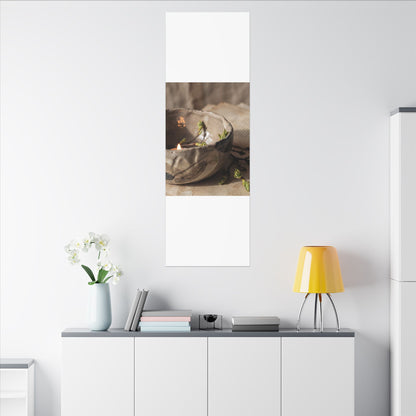 Candlelight Ceramic Bowl Canvas Art - Japandi Ma