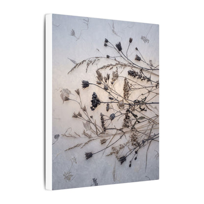 Elegant Dried Flowers Canvas Art - Japanese Pattern Japandi