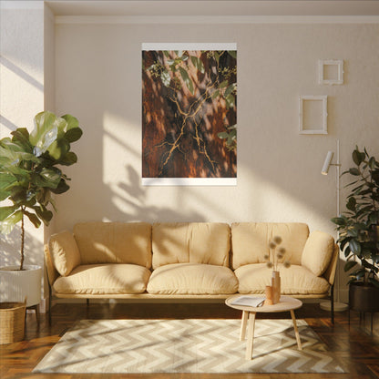Kanso Rust Patina Canvas Art - Kintsugi Gold Vein