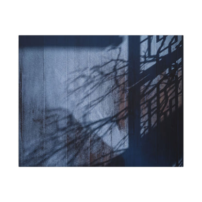 Shadow Play Moody Minimal Canvas Art | Moody Dark Japandi Art